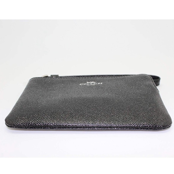 Coach Crossgrain Leather Glitter Zip Wristlet - Picture 7 of 8